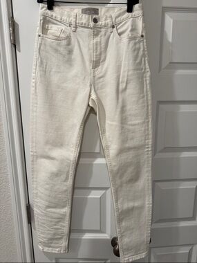 Everlane Off-White High-Rise Skinny Jeans